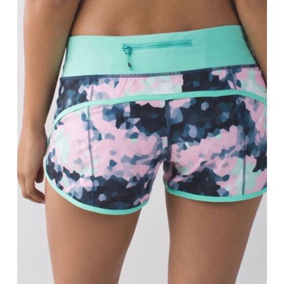 Lululemon Womens 10 Run Speed Shorts Clouded Dreams‎ Menthol CLOP/MTHL - Picture 10 of 10